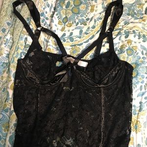 Black lace lingerie